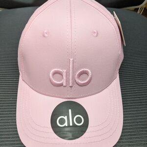 Alo Yoga Pink Adjustable Baseball Cap Logo Hat New With Tags